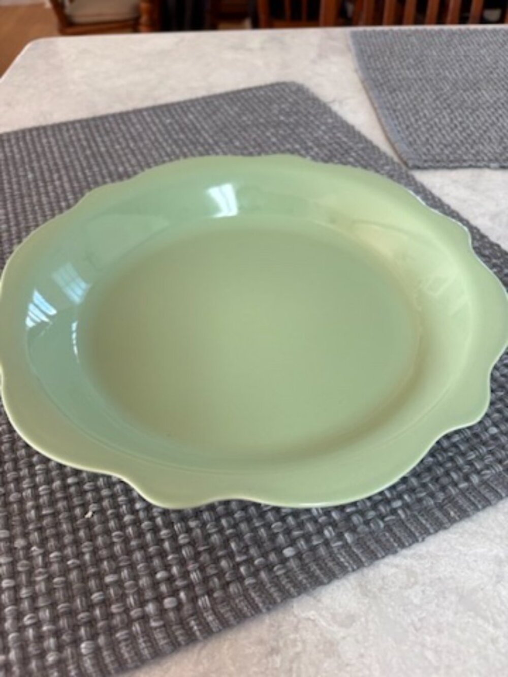 10" SAGE GREEN Pie Baking Plate Hospitality Collection by Gail Pittman